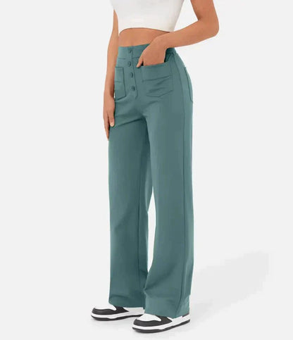 VALENTINA - HIGH-WAISTED ELASTIC CASUAL PANTS