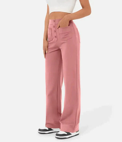 VALENTINA - HIGH-WAISTED ELASTIC CASUAL PANTS